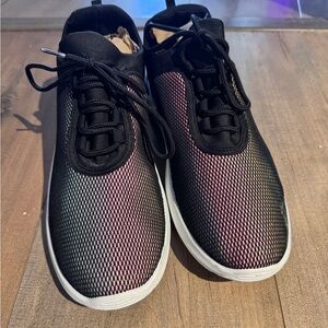 Black and Multicolor Mesh Sneakers